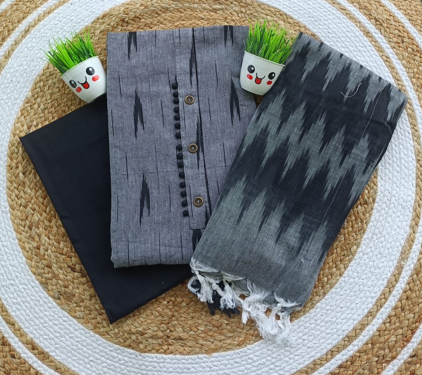 SALWAR SET( Ikkat cotton)002